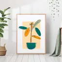 Постер 28 картин "Цветок в горшке минимализм" 70x50 см в тубусе без рамы