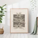 Постер 28 картин "Абстракция цветы в темных тонах" 70x50 см в тубусе без рамы