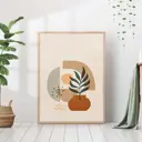 Постер 28 картин "Растение абстракция в стиле бохо" 70x50 см в тубусе без рамы