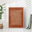 Постер 28 картин "Коричневая абстракция в современном стиле" 50x40 см в тубусе без рамы