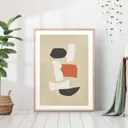 Постер 28 картин "Цветные абстрактные фигуры" 70x50 см в тубусе без рамы