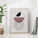 Постер 28 картин "Абстракция на сером фоне фигуры" 50x40 см в тубусе без рамы