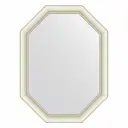 Зеркало с рамой Evoform Octagon 61x81 см цвет рамы белый с серебром