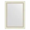 Зеркало с рамой Evoform Definite 54x74 см цвет рамы белый с серебром
