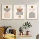 Набор постеров 28 картин "Фигуры и дуги в современном стиле" 70x50 см, 3 шт, в тубусе без рамы