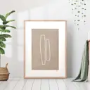 Постер 28 картин "Абстракция Две фигуры" 50x40 см, в тубусе без рамы