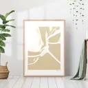 Постер 28 картин "Абстракция светлая на бежевом фоне" 50x40 см, в тубусе без рамы