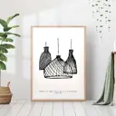 Постер 28 картин "Люстры в скандинавском стиле" 50x40 см, в тубусе без рамы