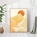 Постер 28 картин "Пейзаж японский минимализм" 70x50 см, в тубусе без рамы