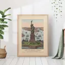 Постер 28 картин "Статуя свободы" 70x50 см, в тубусе без рамы