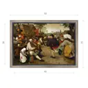 Картина Питера Брейгеля "Крестьянский танец" матовый холст в раме 35x50 см
