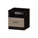 Тумба прикроватная Furnistyle ЛТМ-01 40x45x40 см 1 ящик ЛДСП цвет венге/дуб сонома