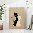 Постер 28 картин "Кот и кошка" 70x50 см, в тубусе без рамы