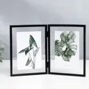 Фоторамка на 2 фото 10x15 см "Лофт. Строгие линии" чёрная 20x30.5x2.3 см