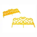 Декоративное ограждение для сада Мастер Сад АЖР-желт Ажурное 300x25 см пластик желтый