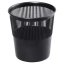 Корзина/корзинка ведро мусорное/урна для бумаг и мусора офисная Brauberg сетчатая 9 л, черная 237001