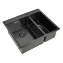Мойка Steel Hammer Sink PVD 59-2-51-L GRAFIT 59x51x20см прямоугольник нержавеющая сталь цвет графит