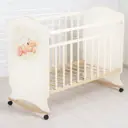 Кровать ВДК Мишка на луне 60x120 см ЛДСП цвет белый