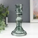 Подсвечник Simaland на 1 свечу "Колонна с шарами" синий-зелёный прозрачный 15.5x8.5x8.5 см