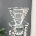 Подсвечник стекло на 1 свечу "хрустальные подвески" 25.5x8x8 см