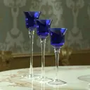 Подсвечник стекло набор 3 шт "Бархатная ночь" высота 26 см, 23 см, 20 см