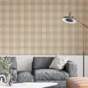 Обои флизелиновые Decoracion Виндзорская клетка 1 м бежевые 7072001-vinil-280x100x4