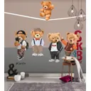 Фотообои флизелиновые в детскую 3d Животные мишки 300x270 см Luxury Walls AM24803G