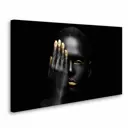 Постер Студия фотообоев "Макияж с золотом" 80x50 см