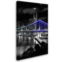 Постер Студия фотообоев "Мост с иллюминацией" 80x50 см