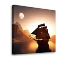 Постер Студия фотообоев "Одинокий корабль" 50x50 см