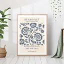 Постер 28 картин "Голубые узоры на белом фоне" 50x40 см