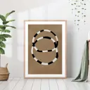 Постер 28 картин "Абстракция кольца на коричневом фоне" 50x40 см