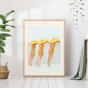 Постер 28 картин "Девушки на пляже" 70x50 см