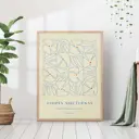 Постер 28 картин "Цветы абстракция рисунок линиями" 70x50 см