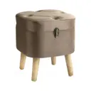 Пуф с крышкой Гласар 49-228B, 41x45x41 см цвет коричневый