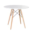 Стол круглый Brabix Eames t-01 80x80 см МДФ цвет белый