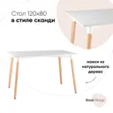 Кухонный стол прямоугольный Стул груп Oslo 120x120 см МДФ цвет белый