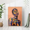 Постер 28 картин "Мулатка на розовом" 70x50 см