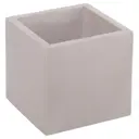 Кашпо Квадро Вещицы Kras6 10x10 см 0.6 л гипс серый/серебристый