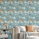 Обои флизелиновые Decoracion Летние гербарии 4x2.8 м светло-серые 7183406
