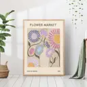 Постер 28 картин "Цветы афиша" 50x40 см