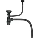 Сифон для мойки Ledeme LS02-1 D40 мм черный