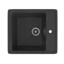 Врезная мойка Mixline 551123 46x50.50x19 см искусственный камень цвет черный