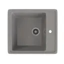 Врезная мойка Mixline 551128 46x50.50x19 см искусственный камень цвет темно-серый
