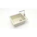 Врезная мойка Bergg Zett Lab B008Q002-K 50x42.50x19.50 см кварцит цвет бежевый