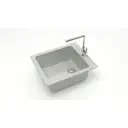 Врезная мойка Bergg Zett Lab B008Q010-K 50x42.50x19.50 см кварцит цвет светло-серый