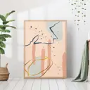 Постер 28 картин "Абстракция в теплых оттенках" 50x40 см