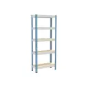 Стеллаж с полками Ironmebel 150x240x60 см нагрузка до 175 кг сталь с покрытием цвет синий/бежевый