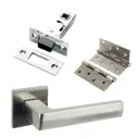 Комплект для межкомнатной двери Paulinidor ручки 541-03 slim + защелка магнитная 5-50 + врезные петли 2 шт никель