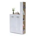 Стеллаж Моби 112x210x35 см ЛДСП цвет белый премиум/дуб сонома